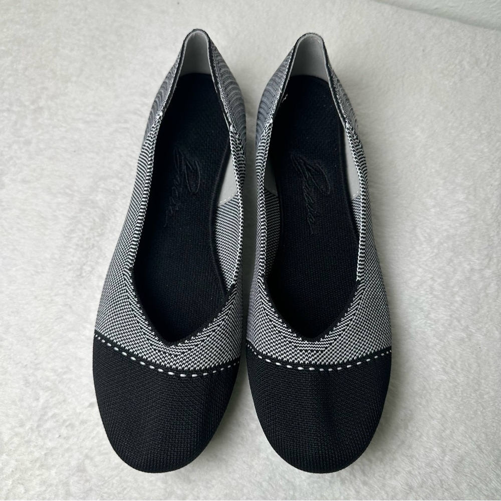 Bacia Flats Shoes Women Knit Ballet Flat Slip on Comfort Washable Dress Shoes - Picture 6 of 13